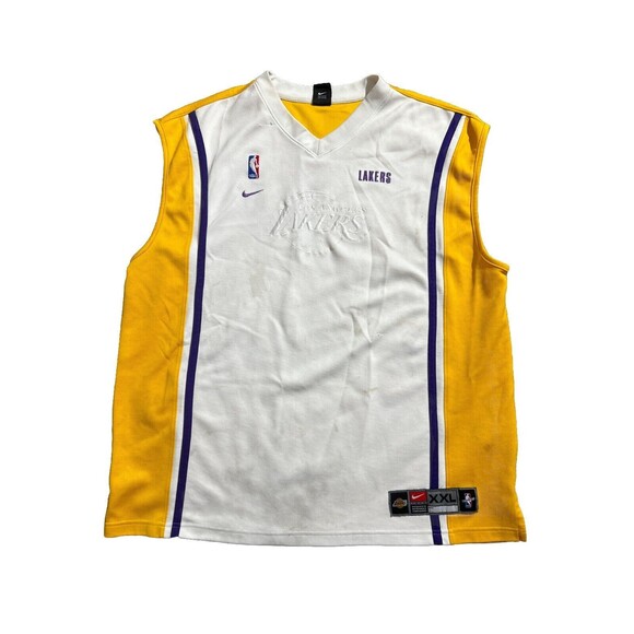 Vtg Nike Team Los Angeles Lakers Warm Up Shooting Jersey Tank  XXL 90s HTF - Picture 1 of 9